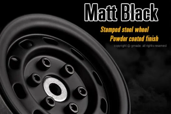 GMade 1.9 SR02 Beadlock Wheels (Matt Black) (2) — image 2 of 5