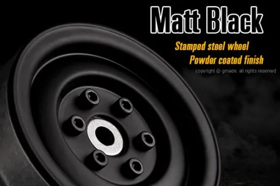 GMade 1.9 SR03 Beadlock Wheels (Matt Black) (2) — image 2 of 5