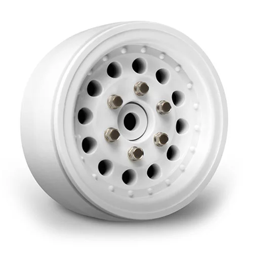 GMade NR01 1.9 Inch Beadlock Wheels - White (2)