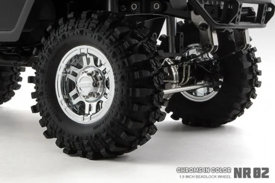 GMade 1.9 Nr02 Beadlock Wheels (Chrome) (2) &mdash; image 3 of 4
