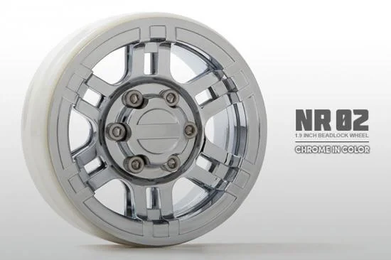 GMade 1.9 Nr02 Beadlock Wheels (Chrome) (2) &mdash; image 4 of 4