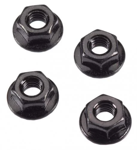 ARAC9750 Arrma Serrated Wheel Nut M4 (Black) (4Pcs) — image 1 of 2