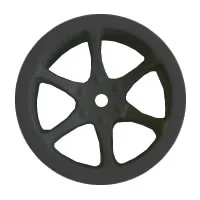 Hyper Mini ST 6-Spoke Wheel Set Black (4)