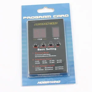 Hobao Hyper Brushless Program Card
