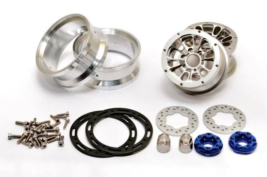 Hobao DC-1 CNC Aluminium. Beadlock 1.9 6-Spoke Wheels Silver (2) — image 3 of 3