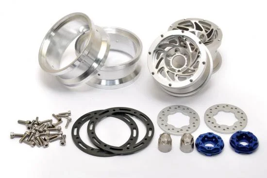 Hobao DC-1 CNC Aluminium. Beadlock 1.9 Wheels Silver (2) — image 2 of 3