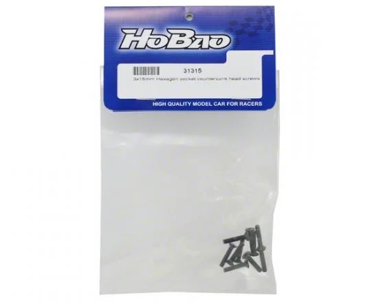 Hobao M3X15mm Hex Socket Countersunk Screws &mdash; image 2 of 3