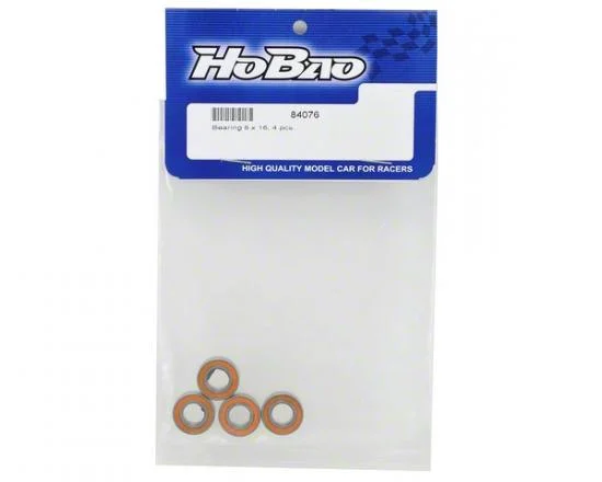 Hobao 8 X 16 X 5 Ball Bearings (4) Rubber Shielded &mdash; image 2 of 3