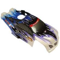 Hyper ST Pre-Printed Bodyshell Blue/Black W/Roll Bars