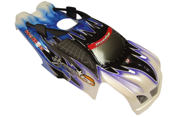 Hyper ST Pre-Printed Bodyshell Blue/Black W/Roll Bars — image 2 of 2