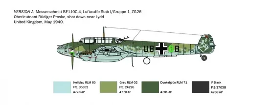 Italeri BF-110 C3/C4 Zerstörer RR — image 3 of 6