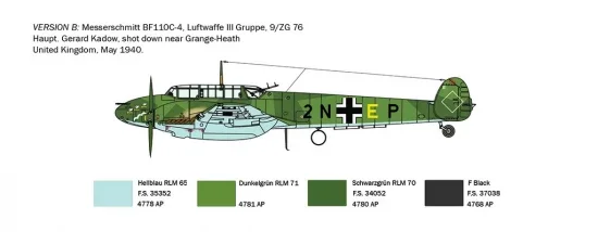 Italeri BF-110 C3/C4 Zerstörer RR — image 4 of 6