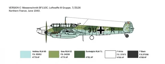 Italeri BF-110 C3/C4 Zerstörer RR — image 5 of 6