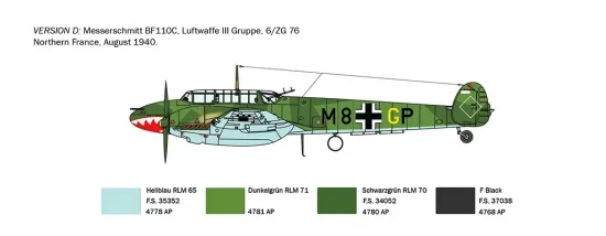 Italeri BF-110 C3/C4 Zerstörer RR — image 6 of 6