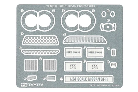 Tamiya Nissan GT-R Photo Etched Parts — image 1 of 2
