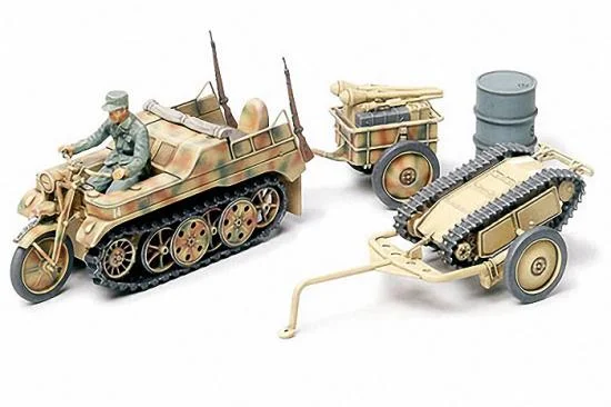 Tamiya Kettenkraftrad With Cart + Goliath — image 1 of 7