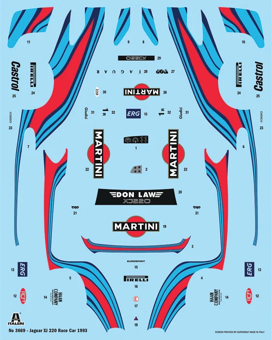 Italeri Jaguar XJ 220 Race Car — image 10 of 14