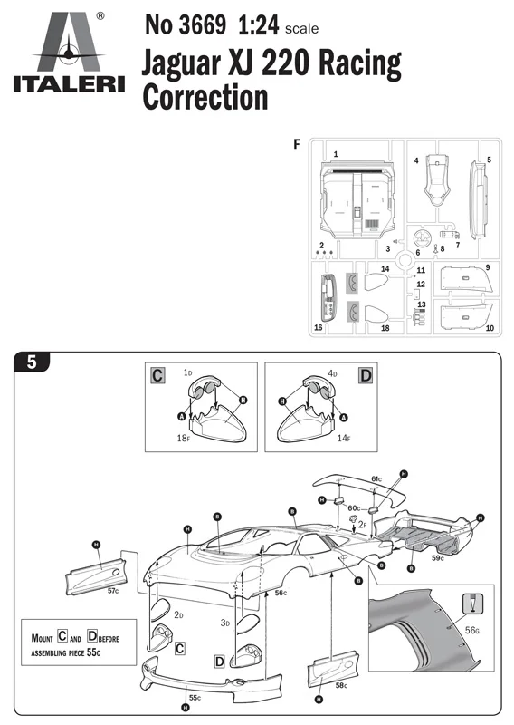 Italeri Jaguar XJ 220 Race Car — image 8 of 14