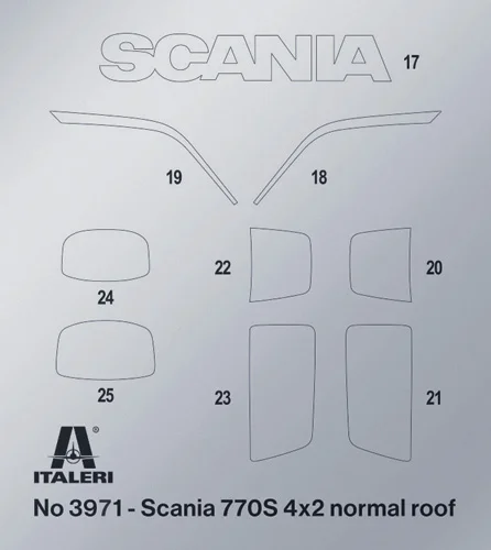 Italeri Scania S770 4x2 Normal Roof Grey Cab — image 7 of 13