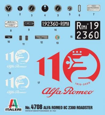 Italeri Alfa Romeo 8C 2300 Roadster 1:12 — image 12 of 13