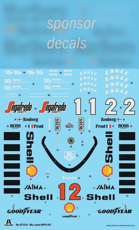 Italeri Mc Laren MP4/2C Prost Rosberg — image 4 of 13