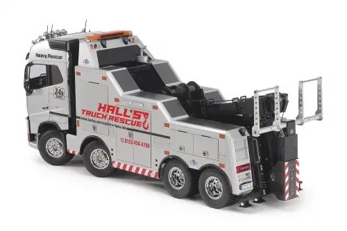 Tamiya Volvo FH16 Globetrotter 750 8x4 Tow Truck with Silver Pre-Painted Body Components — image 2 of 5