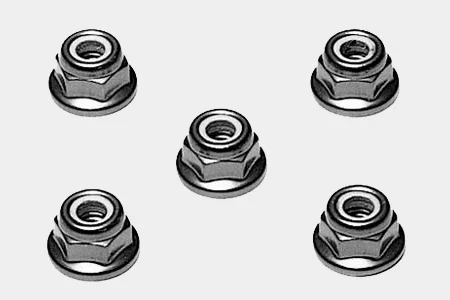 Tamiya 4mm Flange Lock Nut Blue — image 2 of 2