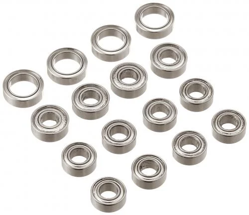 Tamiya TT-02 Ball Bearing Set: 10x5mm (8) + 11x5mm (4) + 12x8mm(4) — image 1 of 2