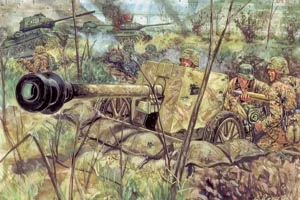 Italeri 1/72 WWII German Pak40 At Gunw/Serv