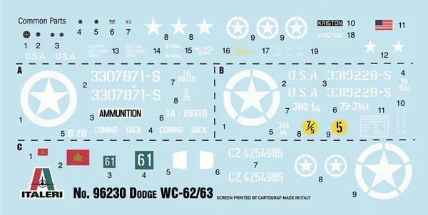 Italeri Dodge WC62 1 ½ t 6x6 Truck — image 8 of 16
