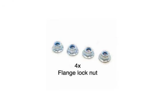 Tamiya 4mm Flange Lock Nut (4Pcs) — image 1 of 2