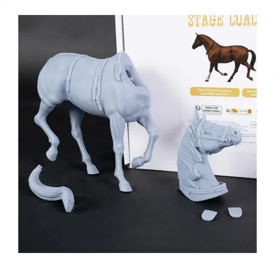 Set of 2 Wild West 1:12 Stagecoach Horses for AL20345 — image 9 of 11