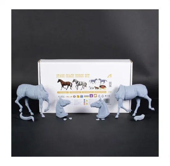 Set of 2 Wild West 1:12 Stagecoach Horses for AL20345 — image 8 of 11