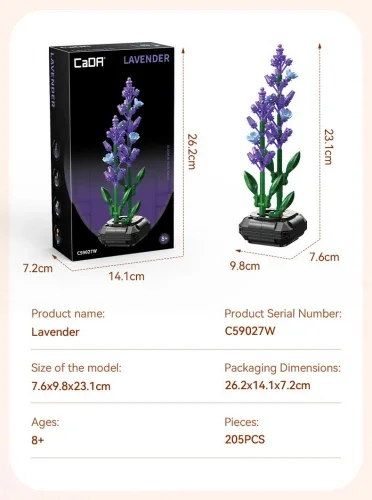Lavender Building Block Planter - 205 pcs — image 2 of 7