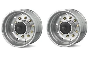 Tamiya Front Wheel Tyre Wide Silver (2)