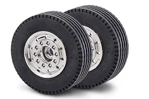 Tamiya Front Wheel Wide Chrome (2)
