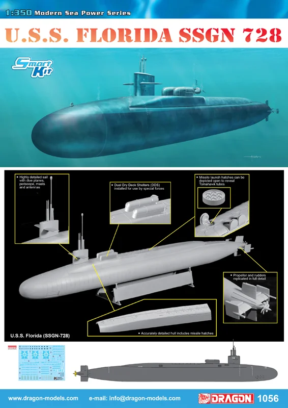 Dragon 1/350 Uss Florida Ssgn 728 &mdash; image 4 of 4
