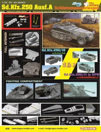 Dragon 1/35 Sd.Kfz.250 Ausf.A Schüetzenpanzerwagen (2 in 1) — image 2 of 2