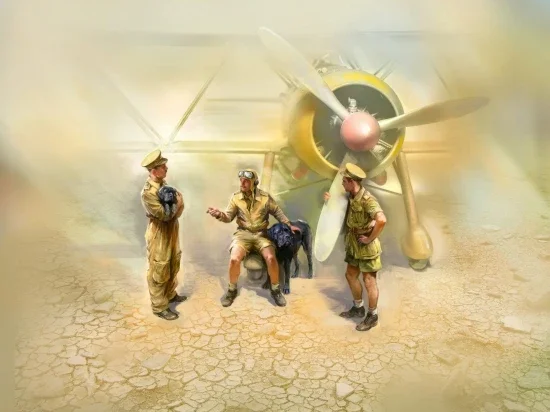Italian Pilots in Tropical Uniform (1939-1943) — image 1 of 3