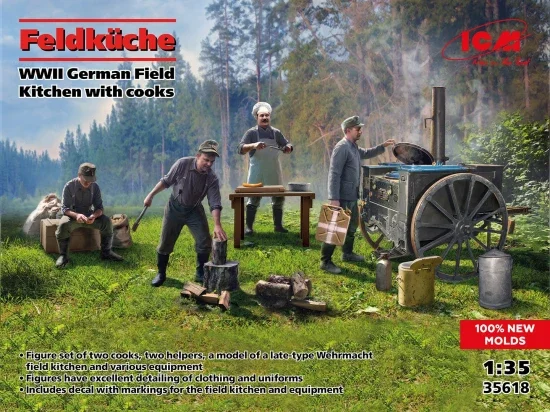 Feldküche - WWII German Field Kitchen with cooks — image 2 of 3