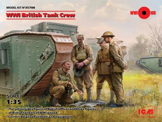 WWI British Tank Crew 4 Figures &mdash; image 12 of 13
