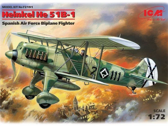 Heinkel He 51B-1 - Spanish Air Force Biplane Fighter — image 2 of 6