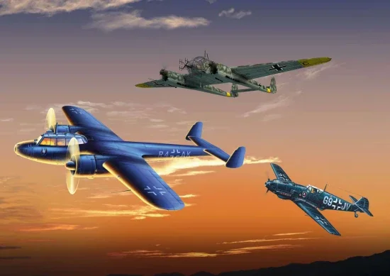 Set of 3 Luftwaffe Night Fighters (BF 109E-4 - Do 172-10 Kauz II - Fw 189A-1) — image 1 of 17