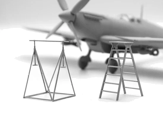 WWII RAF Airfield Diorama Set with 7 Figures & 2 Spitfires — image 19 of 19