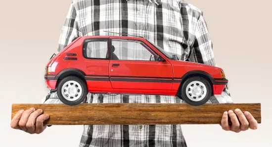 Red Peugeot 205 1.9 GTI 1:8 Scale Full Metal Kit — image 1 of 9