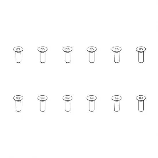 Flat Head Hex ScrewHM3*10 12PCS — image 2 of 2