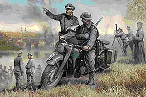 Zvezda German WW2 R12 Motorcyle 2 Figures — image 2 of 7