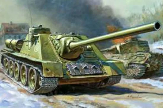 Zvezda Soviet Self Propelled Gun Su-100 &mdash; image 2 of 6