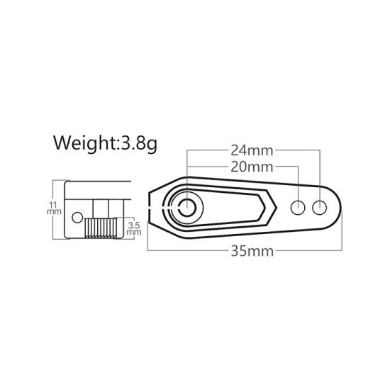 Power HD Aluminium Servo Horn 20-24mm - 25T Futaba Fitment — image 2 of 2