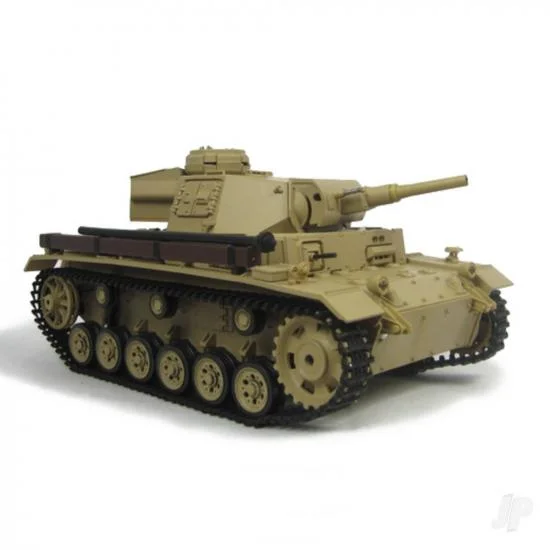 Henglong 1:16 Tauch Panzer III with Infrared Battle System (2.4GHz Shooter Smoke Sound Metal Gearbox) — image 3 of 8